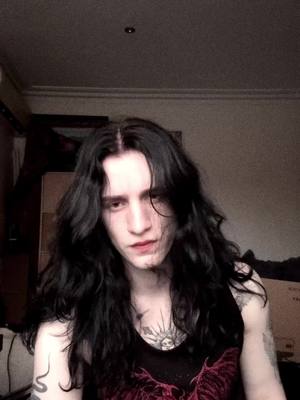 A post by @edward.ironstone on TikTok caption: Gonna have to study up on my potion theory 🗣️ #alttiktok #althair #longhairmen #gothboy #severussnape 