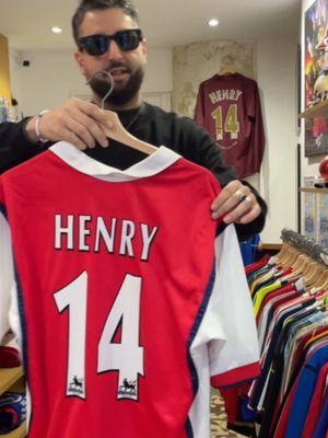 A post by @borzall on TikTok caption: Classic Football Shirts #arsenal #realmadridfc #chelsea #barcelona #henry #messi #drogba @Lineup Vintage Football Shop 