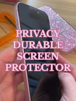 A post by @scrollshopping on TikTok caption: I was orinally going to keep the second pack for myself but ive had it on for weeks and it is shwoing no signs of wear so i gave it to my husband! #phoneprotector #phonecase #screenprotector #privacyscreen 