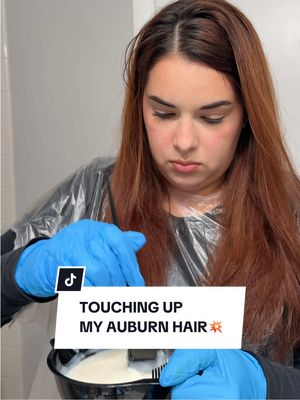 A post by @beautywithflavia on TikTok caption: Touching up my auburn/cowboy copper hair! I literally am OBSESSSEDDD with this color guys !😍😍😍 #cowboycopper #copperhair #auburnhair #redhair #auburnhaircolor #lorealhicolor #softauburn @loréal paris usa 