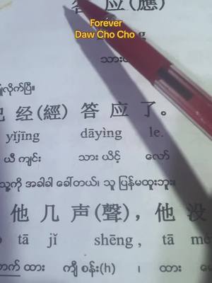 A post by @xiaoqiao68 on TikTok caption: #တရုတ်စကားလေ့လာကြမယ် #တရုတ်စကားပြော #တရုတ်စာသင်ကြမယ် 