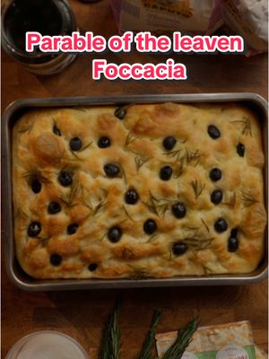 A post by @dumpedling on TikTok caption: Parables of the leaven - Focaccia 🍞 . In Matthew 13:33, Jesus said: “The kingdom of heaven is like leaven that a woman took and mixed into sixty pounds of flour until it worked all through the dough.” Just like yeast transforms dough, God’s kingdom starts small but grows to make a big impact. I chose focaccia bread 🫒 to bring this lesson to life. Without yeast, the dough stays flat, but as it works through, it creates a light, airy texture. The herbs and olive oil represent the richness of God’s blessings when we let His influence work in every part of our lives. As you break this bread, remember: small acts of faith can lead to extraordinary change. 🙏 And always remember: Jesus loves you, and so do I! ❤️ #ParableOfTheLeaven #FaithInFood #FocacciaBread #BibleLessons #jesus #biblestudy 