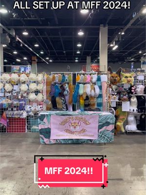 A post by @westscustomcreations on TikTok caption: Forgot to post this earlier in the weekend but make sure to stop by if you’re here today! ❤️ #furry #furryconvention #midwestfurfest #mff #mff2024 #furryfandom #fursuit #fursuitmaker