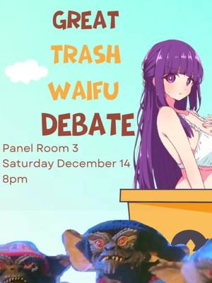 A post by @kinkbombsllc on TikTok caption: Alright, waifu-loving gremlins, it’s time to settle the score 🛑 Bring your notes, your trash opinions, and all the spicy takes to the Great Waifu Debate panel at Ecchi Expo! 💥 Let’s see who reigns supreme 👑 Saturday, Dec 14—don’t miss it! #WaifuWars #EcchiExpo #AnimeDebate #CapCut 