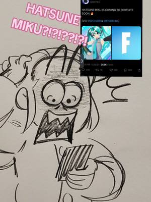 A post by @that.anime.geek.girl on TikTok caption: THEY FINALLY ADDED MY GIRL TO FORTNITE?!?!?!?!? LET'S GOOOOOOOOOO!!!!!!!!!! #fortnite #hatsunemiku #gaming #twitter #art #artist #artistsoftiktok #fyp #fypシ #fypage #fypシ゚viral #foryoupage #foryoupage❤️❤️ #foryoupageofficiall 