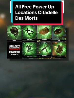 A post by @callmegriff.yt on TikTok caption: All Powerup Locations  Citadelle Des Morts bo6 zombies #blackops6 #codzombies #citadelledesmorts #gamingnews #callmegriff 