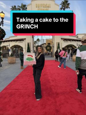 A post by @createwith_katie on TikTok caption: Taking a cake to THE GRINCH #grinch #grinchmas #universalstudios 