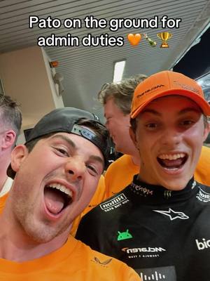 A post by @arrowmclaren on TikTok caption: WINNING SCENES!! 🥳🧡 #mclaren #f1 #win 