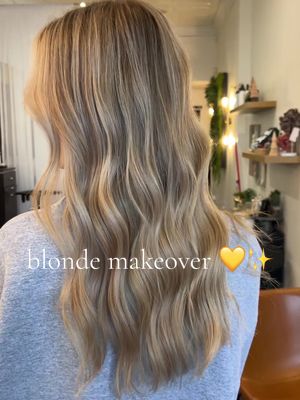 A post by @sageseidel on TikTok caption: your next blonde inspo 🍦✨ @Luxe A Boutique Salon   #fyp #foryou #vanillablonde #highlights #blondehair #hairaustintx #luxeaboutiquesalon #booknow 