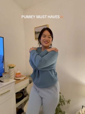 A post by @leahbbyxo on TikTok caption: FINALLY FOUND SWEATS AND CREWNECKS W/ GREAT QUALITY AT A GREAT PRICE 💗 @PUMIEY ilysm #haul #shapewear #pumiey #christmasgiftideas #giftideas #fashionhaul #fypage