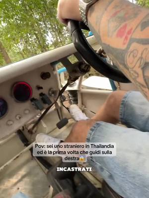 A post by @nenenicoo on TikTok caption: Pov…. Non è un pov😂 Nico prima di prendere il Dune buggy si era dimenticato che in Thailandia hanno la guida sulla destra 😱😱 ci siamo incastrati in tutto il percorso 😂 ma tutto ok😂😂😂 #adventure #thailand 