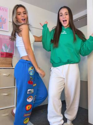 A post by @ on TikTok caption: who else has final exams right now😫 #twins #twinsisters #OOTD #outfitinspo 