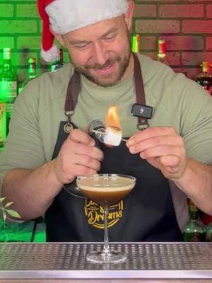 A post by @cdbartending on TikTok caption: Roasted Marshmallow Espresso Martini #cocktail #bartender