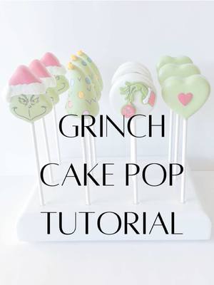 A post by @beaumontsweetsandtreats on TikTok caption: Grinch Cake Pop tutorial 💚❤️ #thegrinch #grinchcakepop #cakepops #cakepoptutorial #treatmaker 