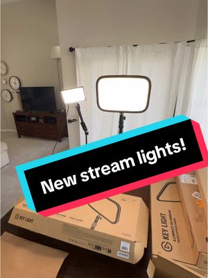 A post by @gorilla.puzzler on TikTok caption: Upgrading my lights to the #elgato #keylight system. Got it on sale for black friday, it shoukd help improve the live! Lighting is so critical for webcams.