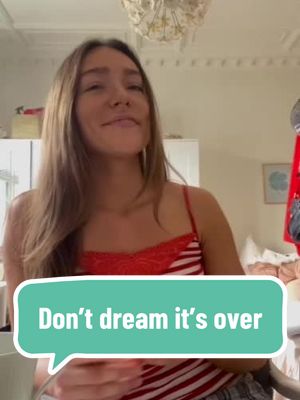 A post by @annafrankhjernoe on TikTok caption: Feel like u guys only see me in my pyjamas i’ll get dressed next time i promise  A good song by @crowdedhouse  #cover #music #singing #crowdedhouse #dontdreamitsover #singingchallenge #vocals #runs #riffchallenge #run #riff #Running #fyp #foryoupage #foryou 