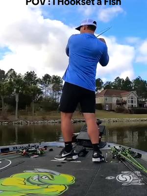 A post by @kickintheirbasstv on TikTok caption: Pov : I hookset a fish 😬😳🐟 #fishing #fish #hookset #fishmeme #fishingvideos #fyp #kickintheirbasstv 