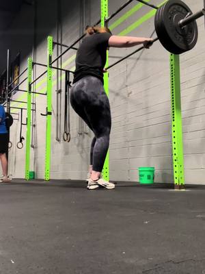 A post by @sadie.1515 on TikTok caption: me like lifting heavy(ish) weights 🫡 #crossfit #lifting #metal #boundaries #fyp #overheadsquat 