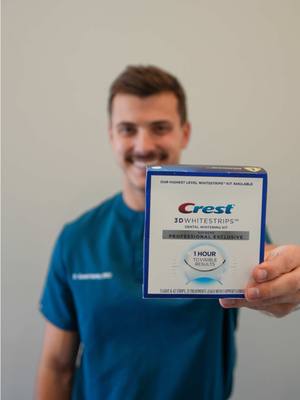 A post by @garretthawley on TikTok caption: #CrestOralBPartner #AD Everyone wants whiter teeth and when I get asked about at home whitening options, Crest 3DWhitestrips is always my recommendation.     Dental professionals, check out Crest + Oral-B Pro for how to help your patients maintain a whiter smile between office visits. Learn more about Crest at-home Whitening portfolio at the link in my bio.  #CrestOralBPro #CrestRealityCheckup #TeethWhitening 