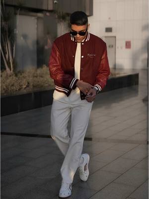 A post by @moazz_morgan on TikTok caption: OOTD🔥 From: @SHEIN @SHEINUS @SHEIN MEN  Search and Follow SUMWON on SHEIN! •Discount Code:( MSHMoaz ) 🔥 ___________ SUMWON Varsity Jacket With Embossed PU Sleeve And From Embroidery 45526774 https://shein.top/tn8mrw #SHEINBigSalesDay #SHEINblackfriday #SHEINcybermonday #SHEINforAll #saveinstyle #loveshein #sheinshops #sheinmen #SHEINmenswear #SHEINforAll #ad 