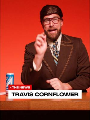 A post by @traviskelce on TikTok caption: I’m Travis Cornflower? Buy ANY case on drinkaccelerator.com and get a FREE case of Orange Ice Pop with your order!  @Accelerator Active Energy 