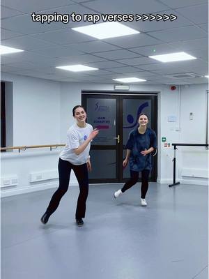 A post by @eleanxrmay on TikTok caption: so satisfying 😙🤌🤌🤌 dancin w Sophie Leake & wearing @BLOCH Dance 🖤🤍 #tapdance #taptok #taptiktok #tapshoes #bloch #dancer #jungle #candleflame #jsams #choreography 