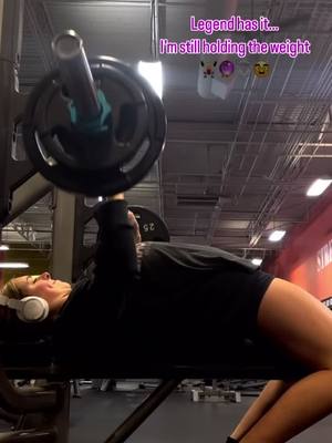 A post by @aubrey_oller on TikTok caption: The longest rep of my life… #gym #workout #health #fitness #benchpress 