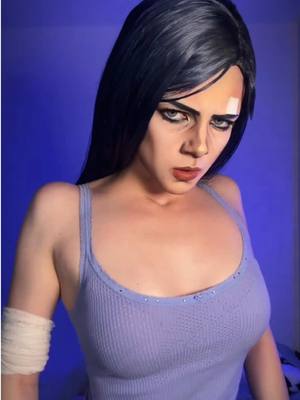 A post by @spilllthetea on TikTok caption: Vi or Caitlyn?! 👀 I actually used my natural eyes for this instead of contacts 💙 #caitlyn #caitlynkiramman #caitlynarcane #arcane #cosplay 