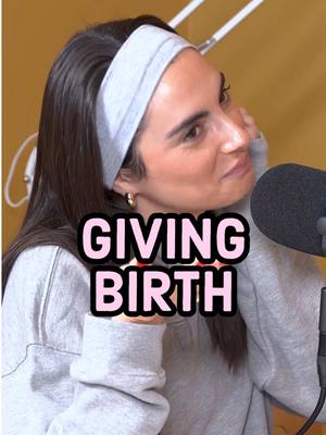 A post by @gigglysquad on TikTok caption: Giving birth is an olympic sport #comedy #podcast @Hannah Berner @Paige DeSorbo 