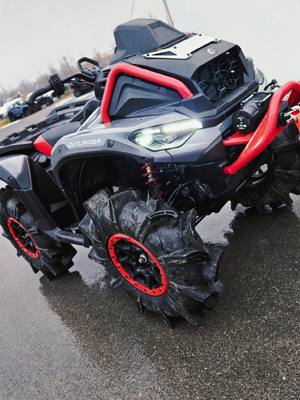 A post by @eh_tv on TikTok caption: My first course of action would be to remove that overbite. Bumper delete and  put the winch back where I prefer it. But all in all, a very sweet unit. Congrats to my brother on the new toy from @baymarine  your one stop shop for powersports.   #2025 #gen3 #canam #Outlander #101hp #BayMarine #xmr1000r #32Assassinator 