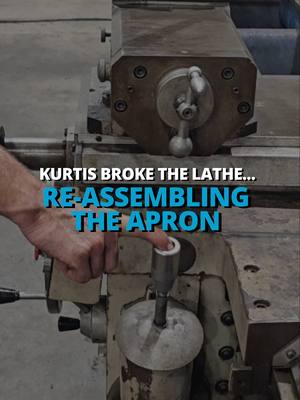 A post by @cutting_edge_engineering on TikTok caption: The moment of truth! Will our big lathe work correctly and be back in action? #lathe #cuttingedgeengineering #machining #machinist #machinisttiktok