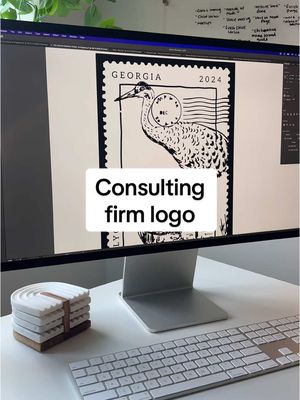 A post by @nicoleweberdesign on TikTok caption: Behind the scenes of our latest logo creation! What do you think? #logo #logos #logodesign #graphicdesign #branding #adobeillustrator #illustration 