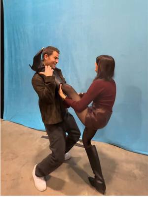 A post by @nina on TikTok caption: lip sync fail & not as nimble as i used to be but at least we got a good laugh 😂 #paulwesley 