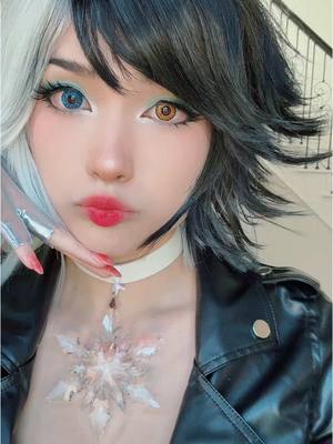 A post by @emiru on TikTok caption: :3 ❄️ marvel rivals is so fun im happy i got to put together this look for them #MarvelRivals #LunaSnow #lunasnowcosplay all heroes are free to play!!