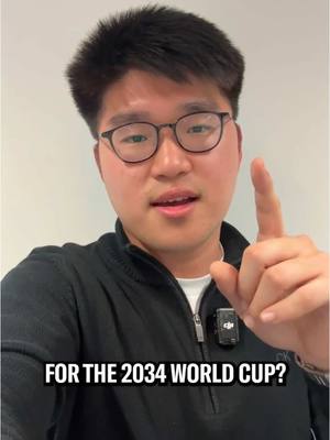 A post by @kimfootball on TikTok caption: Which country will win at the 2034 FIFA World Cup? 🌍 Saudi Arabia is set to host this global event in just 10 years! Here's what you need to know as we count down to an unforgettable tournament.  #WelcomeToSaudi34 #Saudi34 #GrowingTogether #AD