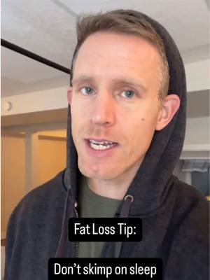 A post by @sarantosfitness on TikTok caption: Fat loss often comes down to appetite regulation.  Easy way to do that is by improving sleep and managing stress  #fatloss ##sleep 