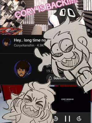 A post by @that.anime.geek.girl on TikTok caption: HE'S BAAAAAAAAACK!!!!!!!! #coryxkenshin #youtube #youtuber #hesback #yippee #yippie #art #artist #artistsoftiktok #fyp #fypシ #fypage #fypシ゚viral #foryoupage #foryoupage❤️❤️ #foryoupageofficiall 