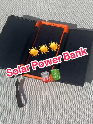 A post by @_chrisjordan on TikTok caption: Power Bank with 3 panels for solar charging!! #tiktokshopfinds #solarpower #portablebattery #charger #tiktokshopdeals #dogsitter 