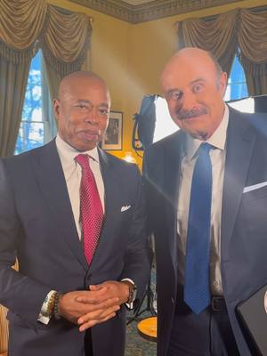 A post by @drphil on TikTok caption: A must see, unfiltered conversation with @Mayor Eric Adams only on @Merit Street 