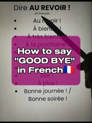 A post by @ouiteach on TikTok caption: How to say "GOOD BYE" in French🇨🇵|Learn and speak french with Alain and Moh😀 #learnfrench #frenchlesson #speakfrench #frenchexpression #frenchwords #frenchlearning 