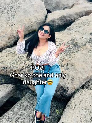 A post by @deepalamichhane02 on TikTok caption: Ghar ko eklauti chori 😉😎 #onlydaughter #foryou #hindisong #chalejaisehawaien 