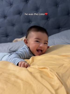 A post by @dahliamargaritaxo on TikTok caption: My color❤️ #CapCut #babyboy #boymom #babiesoftiktok #rainbowbaby 