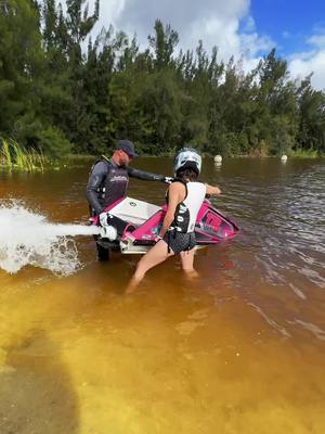 A post by @jetgirl_777 on TikTok caption: Angry pink thang 💅🏼😈 #miami #jetski #jetskiing #florida #miamijetski