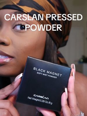 A post by @thefemaleweezy on TikTok caption: @carslan_us HAS THE BEST PRESSED POWDER ON THE MARKET 😍 #carslanpowder #settingpowder #makeup #pressedpowder#CapCut 