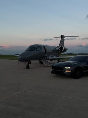 A post by @ronakthecarguy on TikTok caption: Paint matched jet? #fyp #privatejet #mustanggt #v8 #foryou #carsoftiktok #ronakthecarguy 