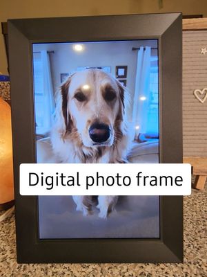 A post by @l3onnie on TikTok caption: Digital photo frame on sale! #digitalphotoframe #digitalpictureframe #photoframe #pictureframe #digitalphotoalbum #digitalphotoframes #digitalpictureframes #giftideas #giftsforgrandparents #giftsforparents #giftsforhim #giftsforher #giftsforthem #giftsforhome ##tiktokshopholidayhaul #holidayhaul 