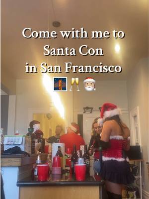 A post by @dome_marie on TikTok caption: Vlog: Santa Con 2024 @Addis🤎 @ashlyn doyle #santacon2024 #santacon #santconsf #Vlog #Vlogmas #vlogmas2024 #fyp #foryoupage  