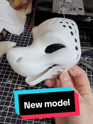 A post by @mugiwaracosplay on TikTok caption: New head base model up on my shop. Link in bio #fursuit #fursuitmaker #furry #fursuitmaking 