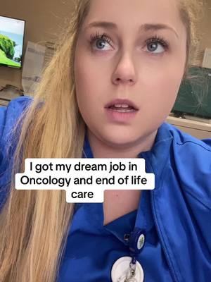 A post by @lananotdelrey3 on TikTok caption: I have the privilege of caring for patients and their families during some of their most difficult and vulnerable times. Its an honor to work on my unit 💛 #newgradrn #nursing #nurse #nursesoftiktok #oncologynurse #nurselife  this was filmed on my break 💁🏼‍♀️ 