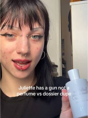 A post by @batt3ryacid12 on TikTok caption: Listen to me yap about perfume for 2 min @Dossier Perfume @Juliette has a gun #perfumetok #perfume #dupe 